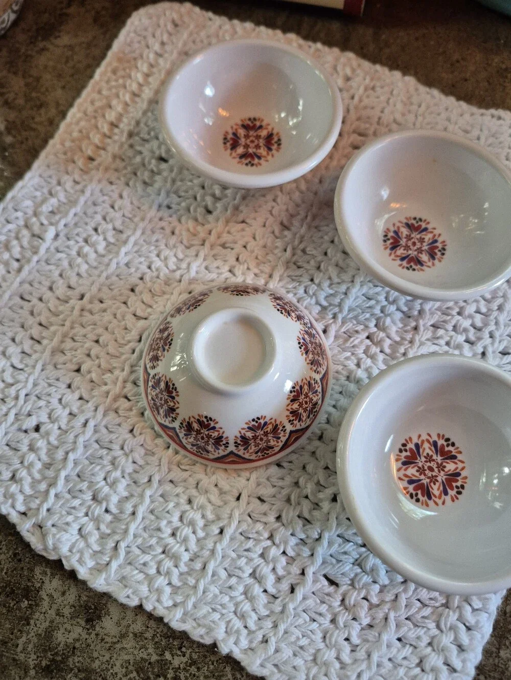 🌿5/$25 4pc. Melamine Mandala Pinch & Dip Mini Bowls Set 3